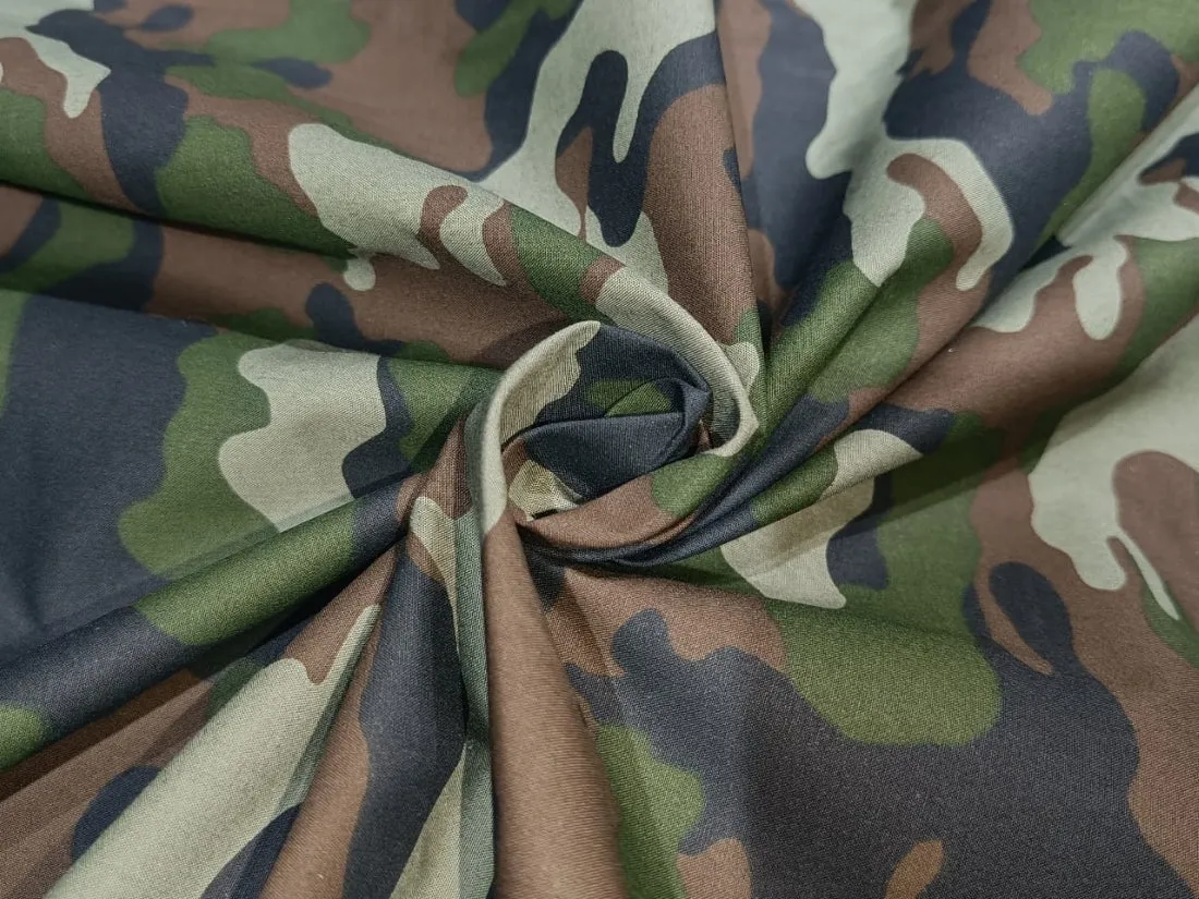 100% Cotton Fabric  Army/Camouflage Print 58" wide available in two colors [12315/16]