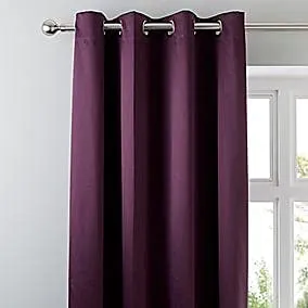 100% COTTON FABRIC PURPLE AUBERGINE colour [ LONDON ] 58" wide [10524]