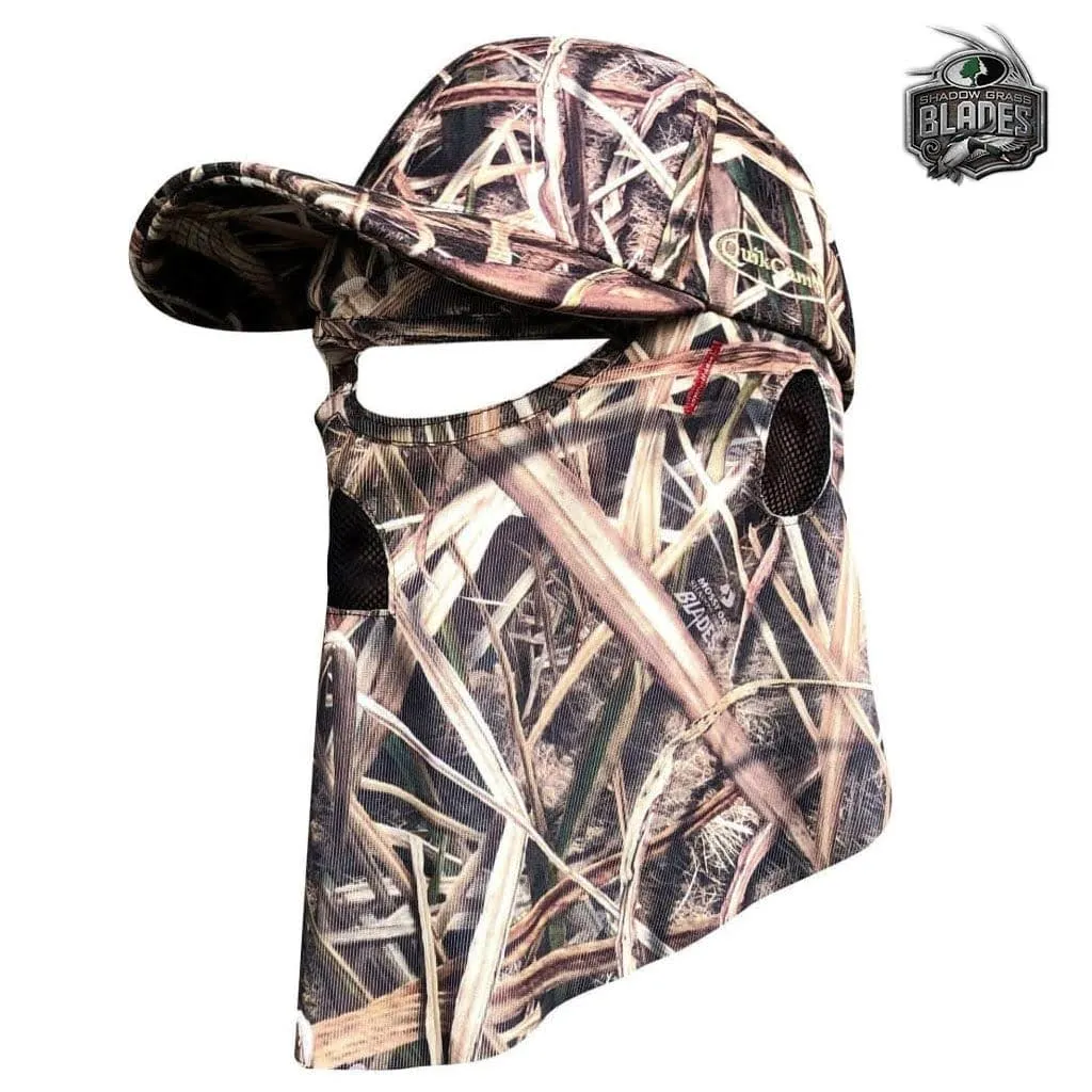 2-in-1 FRONT Face Mask and Camo Hat for Duck Hunting by QuikCamo