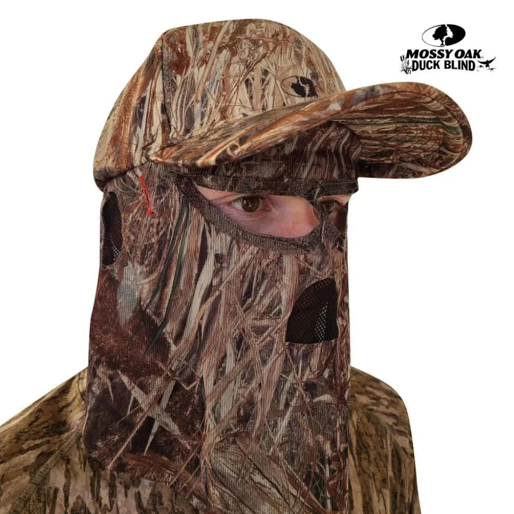 2-in-1 FRONT Face Mask and Camo Hat for Duck Hunting by QuikCamo