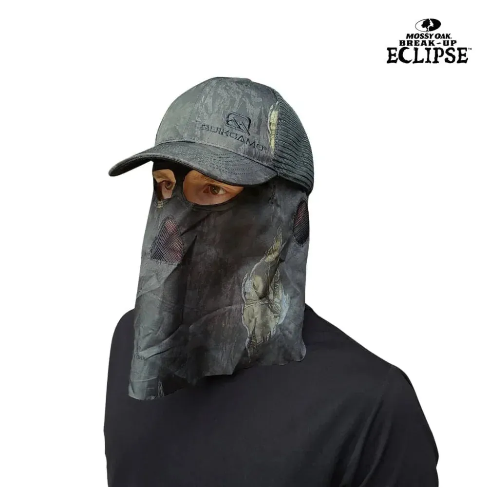 2-in-1 FRONT Face Mask and Camo Hat for Duck Hunting by QuikCamo