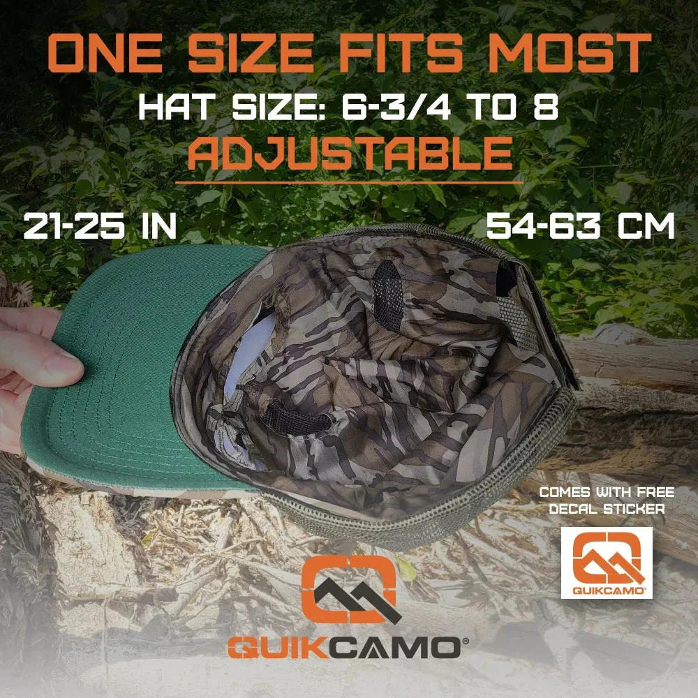 2-in-1 FRONT Face Mask and Camo Hat for Duck Hunting by QuikCamo