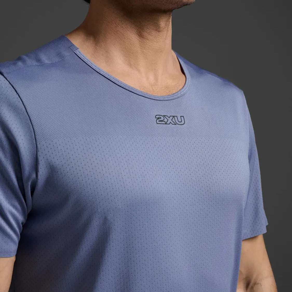 2XU Light Speed Tech Tee | Blue Stone / Black Reflective | Mens