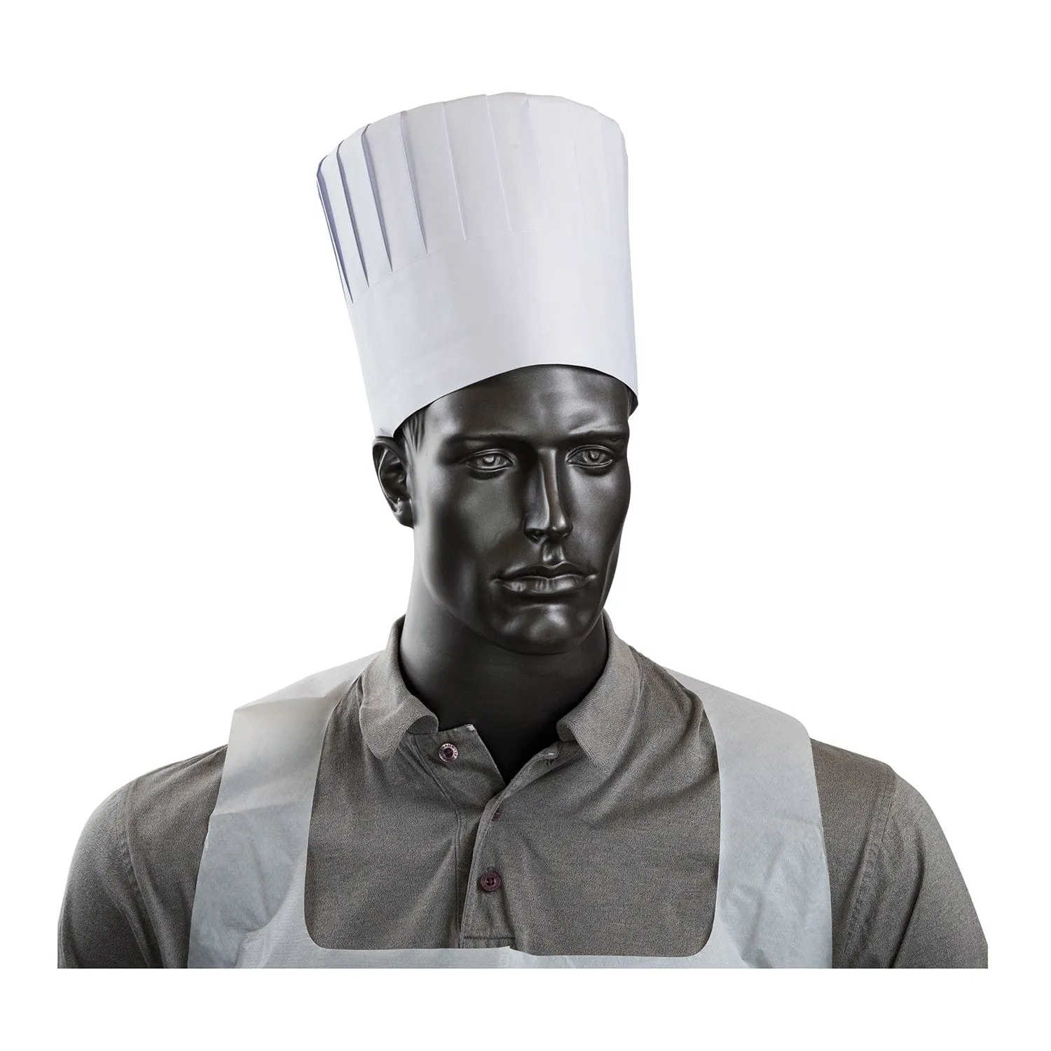 7" Pleated Chef Hats with Comfort Bands, Pack of 28