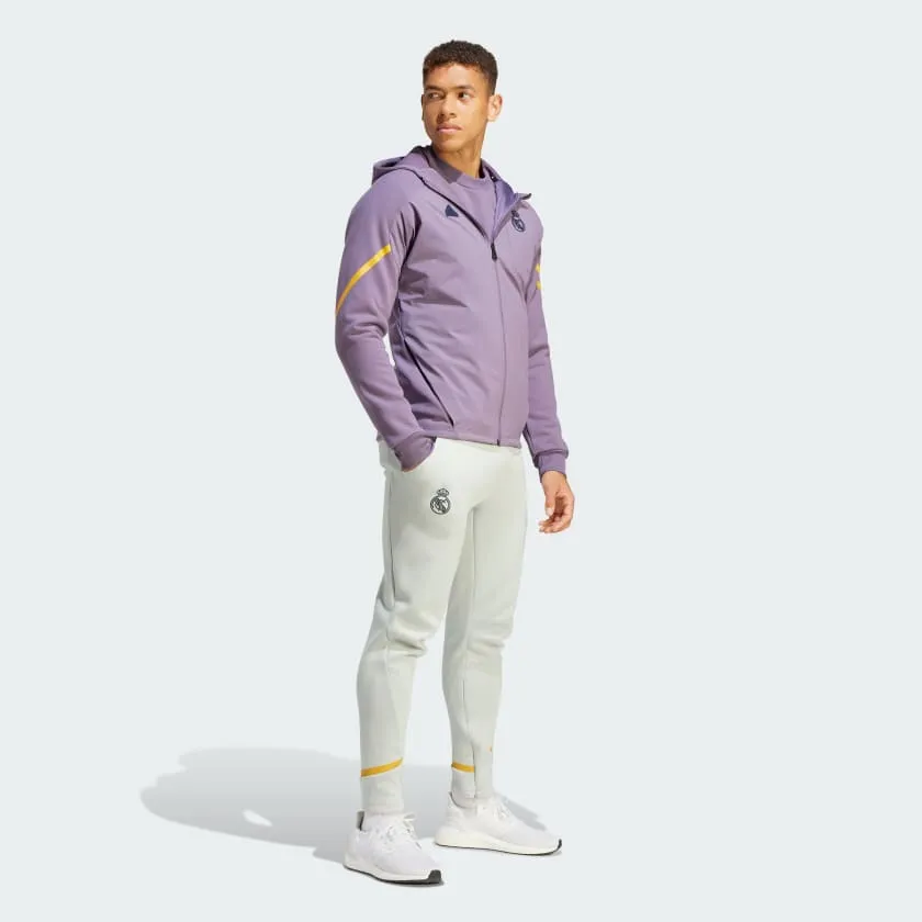 Adidas Real Madrid CF Designed For Gameday Full Zip Hoodie HY0635 PURPLE/YELLOW