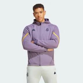 Adidas Real Madrid CF Designed For Gameday Full Zip Hoodie HY0635 PURPLE/YELLOW