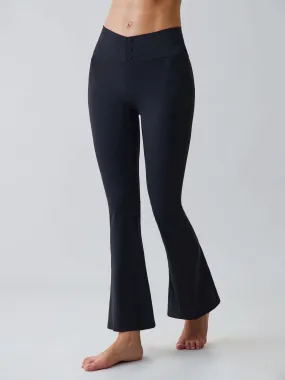 Black High-Rise Flare Leggings 28”