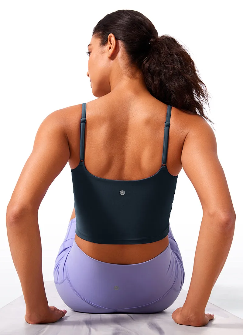 Butterlift Scoop Neck Cropped Build-in Bra Tanks