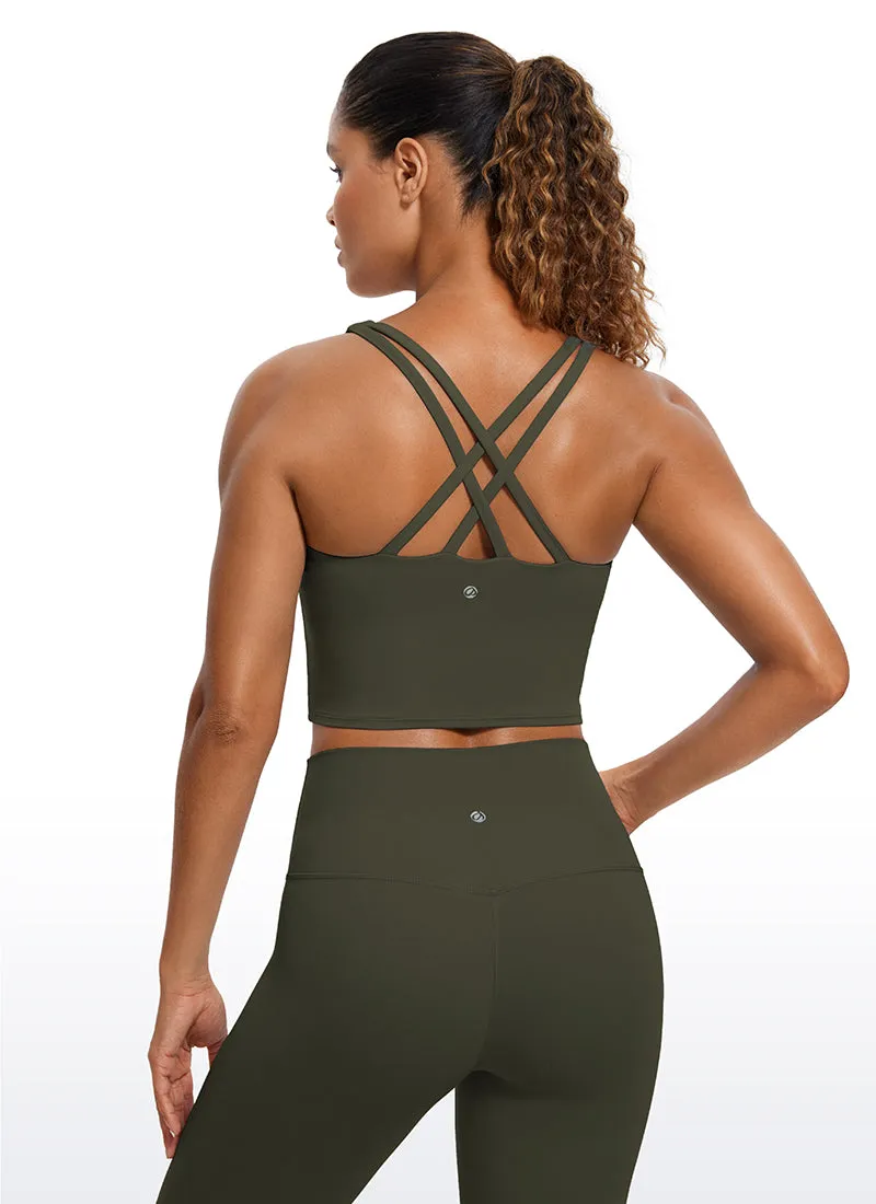 Butterluxe Criss Cross Back Built-in Bra Tanks