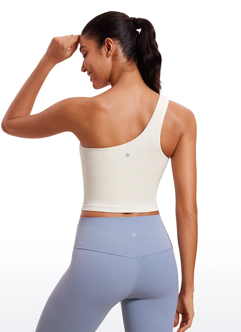 Butterluxe One Shoulder Built-in Bra Tanks