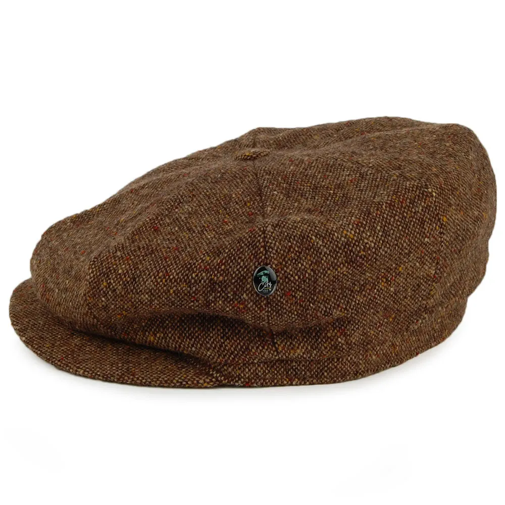 City Sport Donegal Tweed Newsboy Cap - Brown Multi