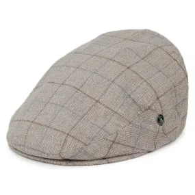 City Sport Hats Windowpane Flat Cap - Light Brown