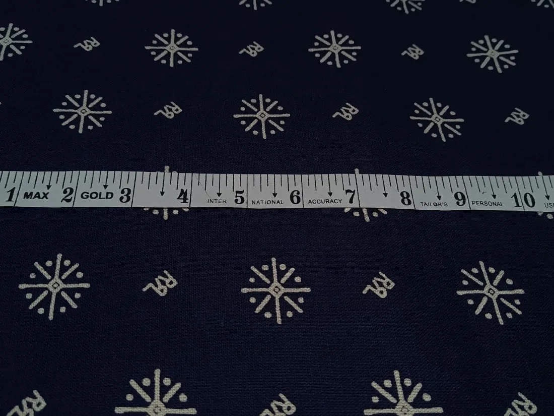 Cotton flex print navy 58" wide