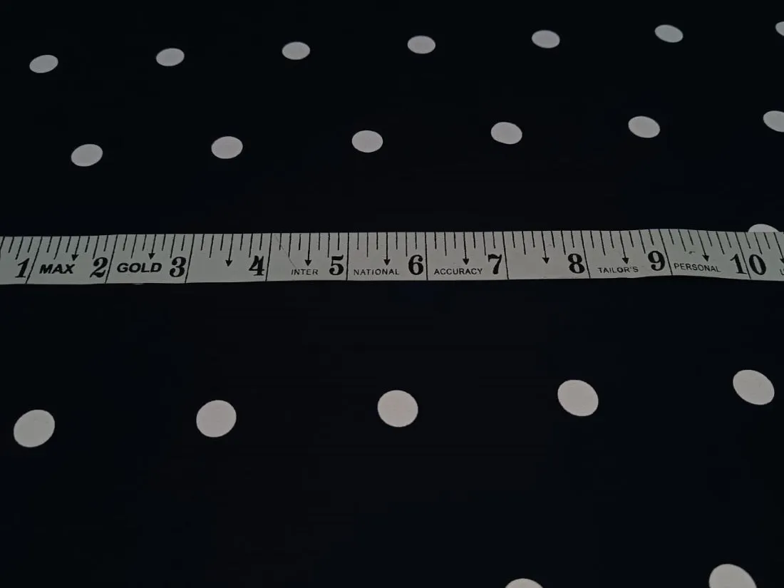 Cotton navy with white dots 58"  wide