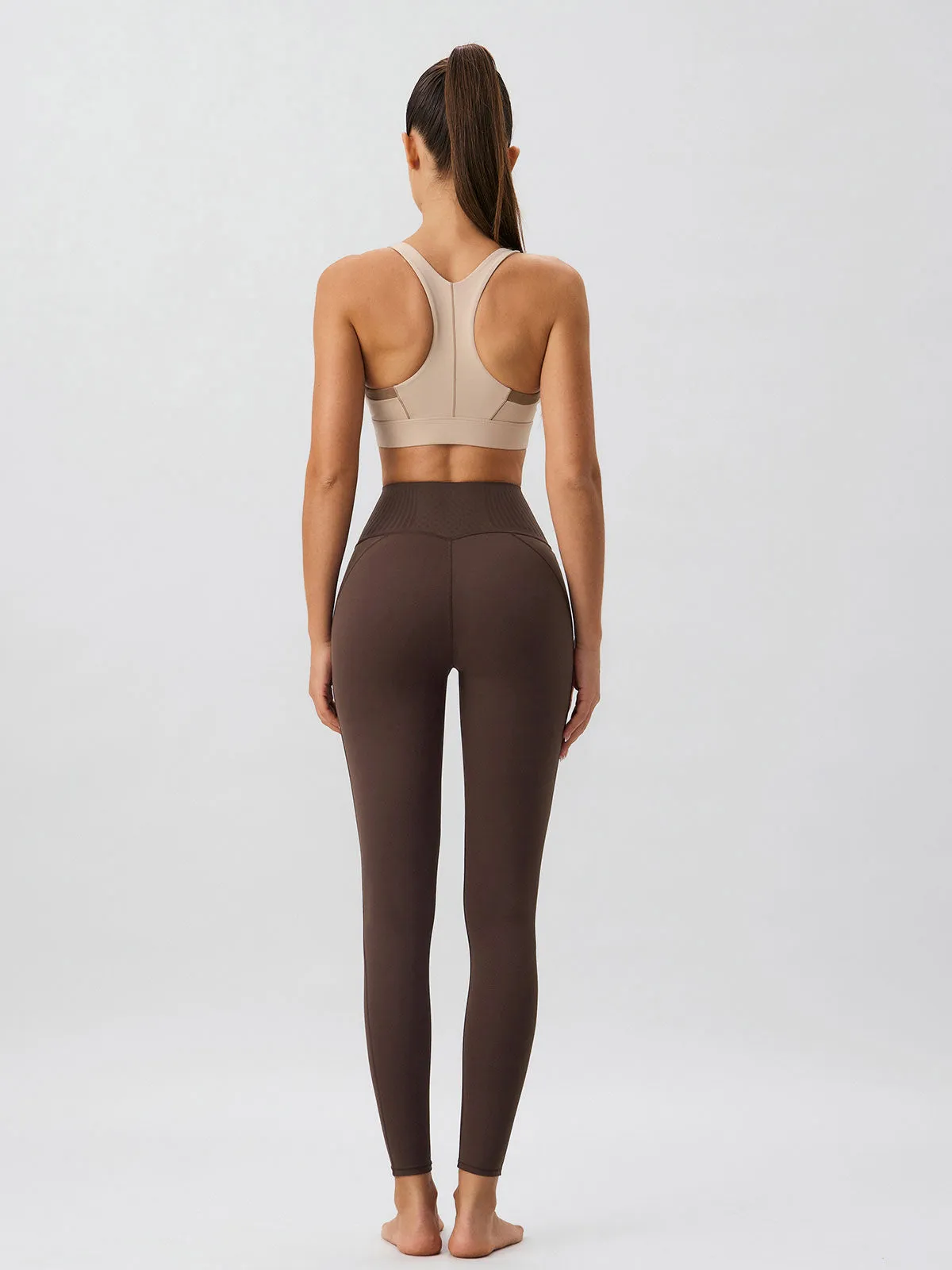 Dark Coffee High Waisted Leggings 24”