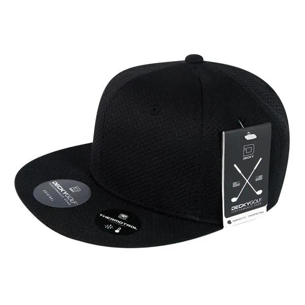 Dimple Pattern Snapback Hat, Flat Bill - Golf & Sports Cap - Decky 6203