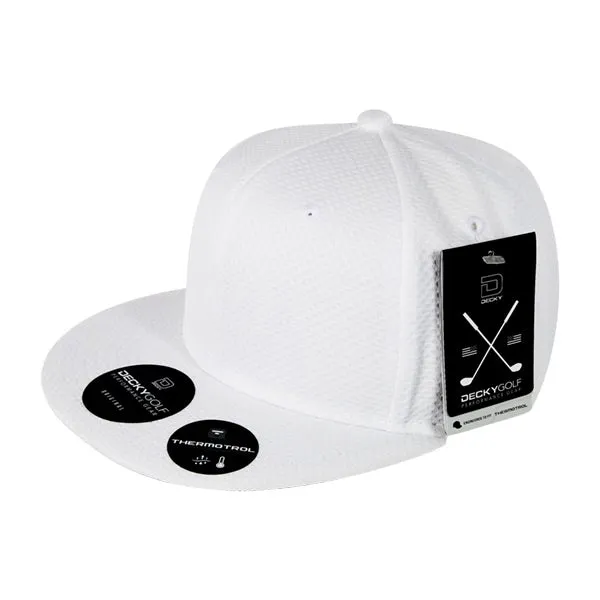 Dimple Pattern Snapback Hat, Flat Bill - Golf & Sports Cap - Decky 6203