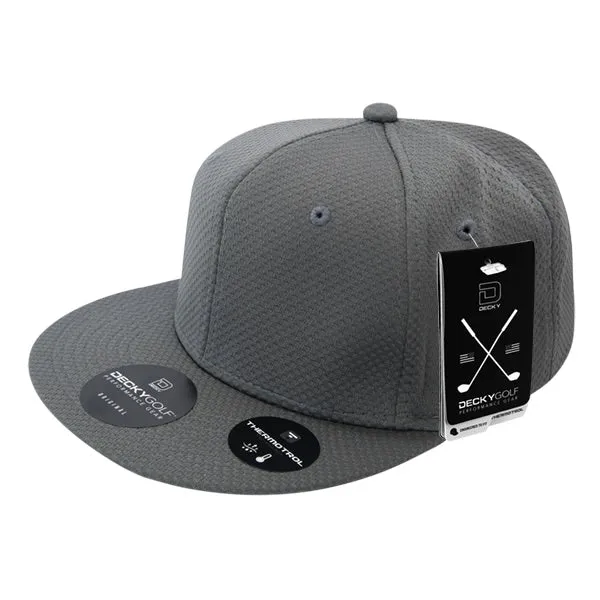 Dimple Pattern Snapback Hat, Flat Bill - Golf & Sports Cap - Decky 6203