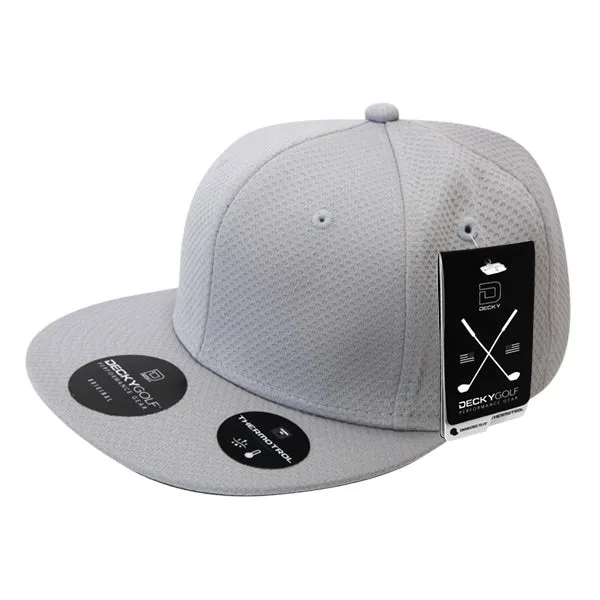 Dimple Pattern Snapback Hat, Flat Bill - Golf & Sports Cap - Decky 6203