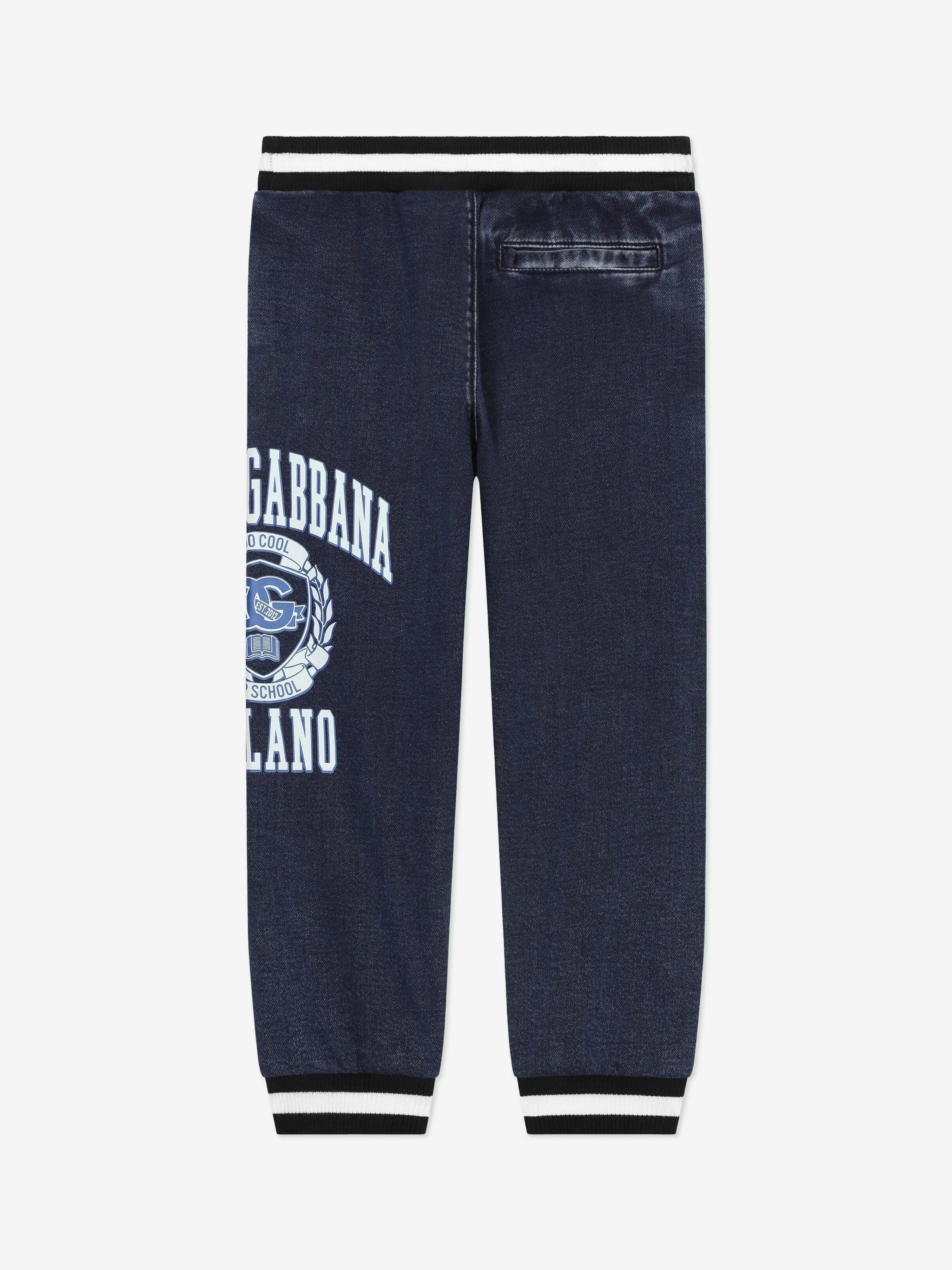 Dolce & Gabbana Boys Logo Joggers in Blue