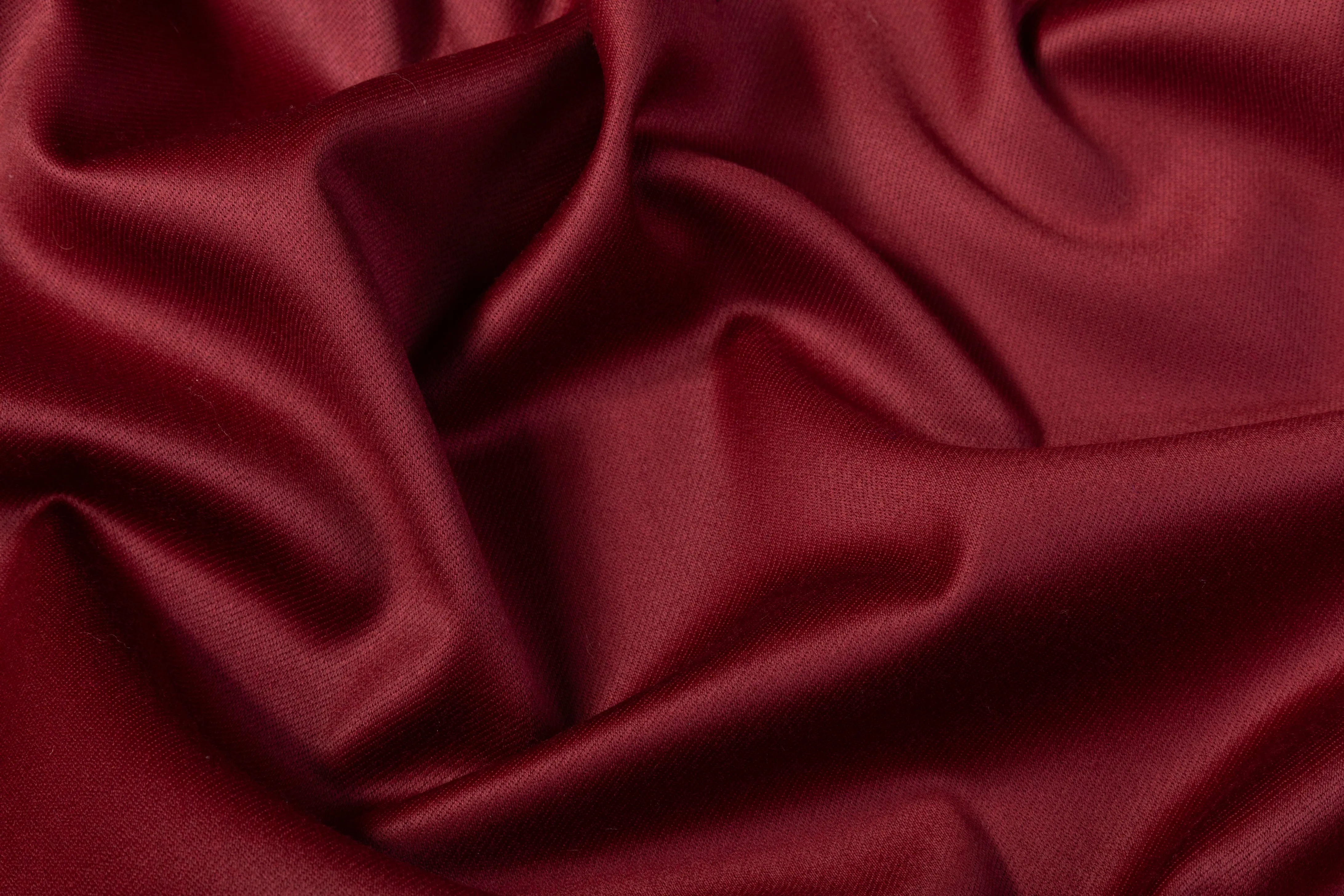 French Satin Wool Suiting - Maroon