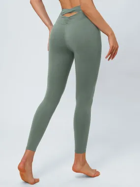 Green Cut Out Leggings 24”