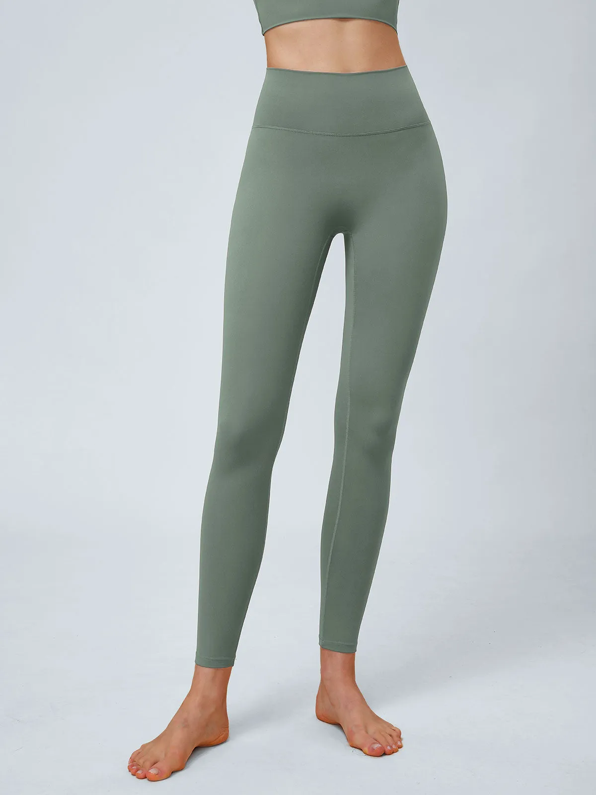 Green Cut Out Leggings 24”