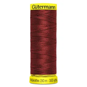 Gutermann Maraflex Stretchy Sewing Thread 150m colour 12 Dark Red