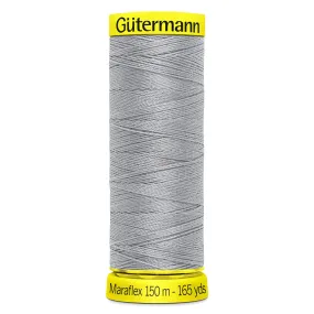 Gutermann Maraflex Stretchy Sewing Thread 150m colour 38 Mid Silver