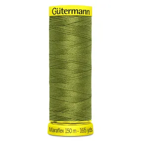 Gutermann Maraflex Stretchy Sewing Thread 150m colour 582 Moss Green