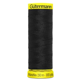 Gutermann Maraflex Stretchy Sewing Thread 150m colour Black