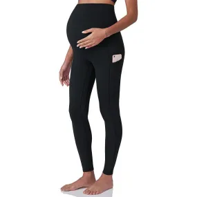 High Stretch Maternity Solid Wideband Waist butt lift Leggings