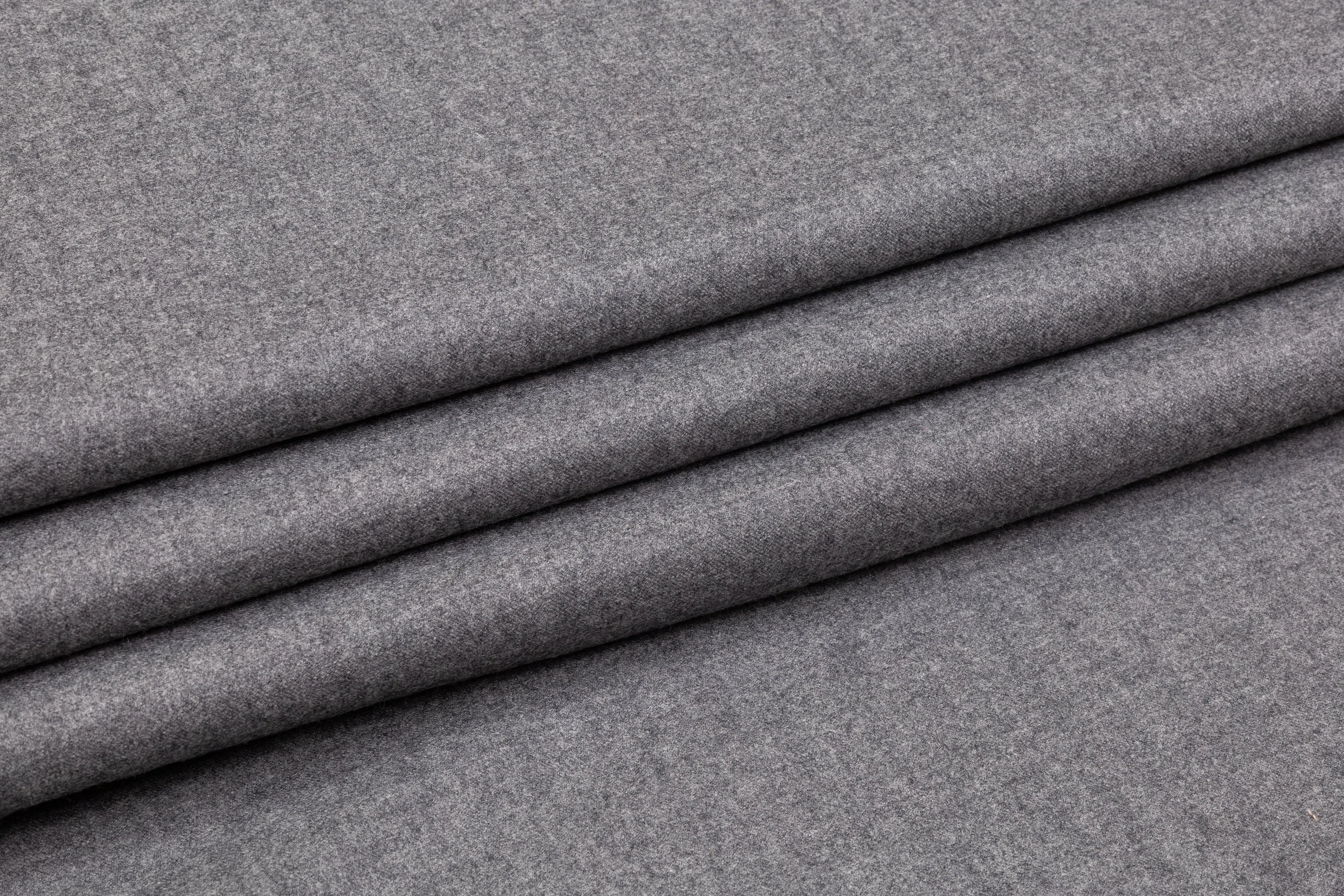 Italian Flannel Wool Suiting - Gray