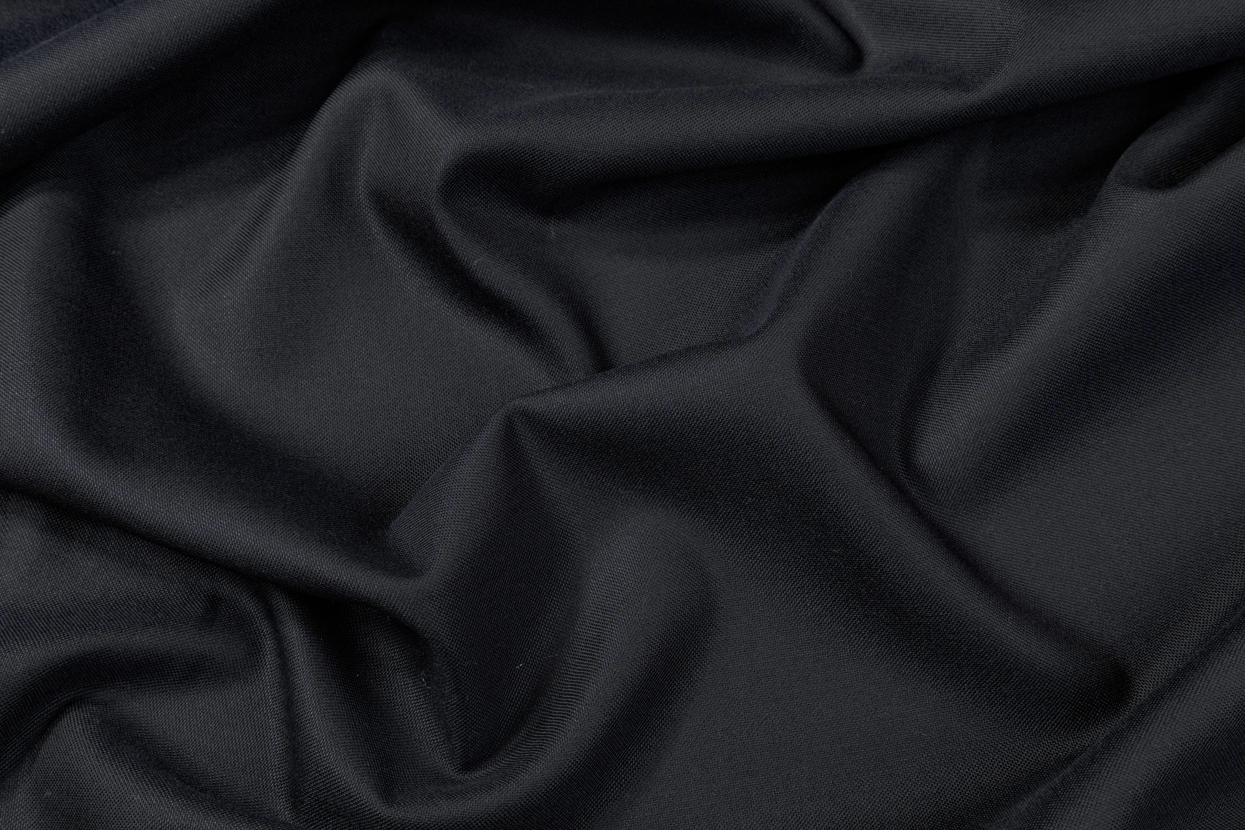 Italian Stretch Wool Suiting - Midnight Navy