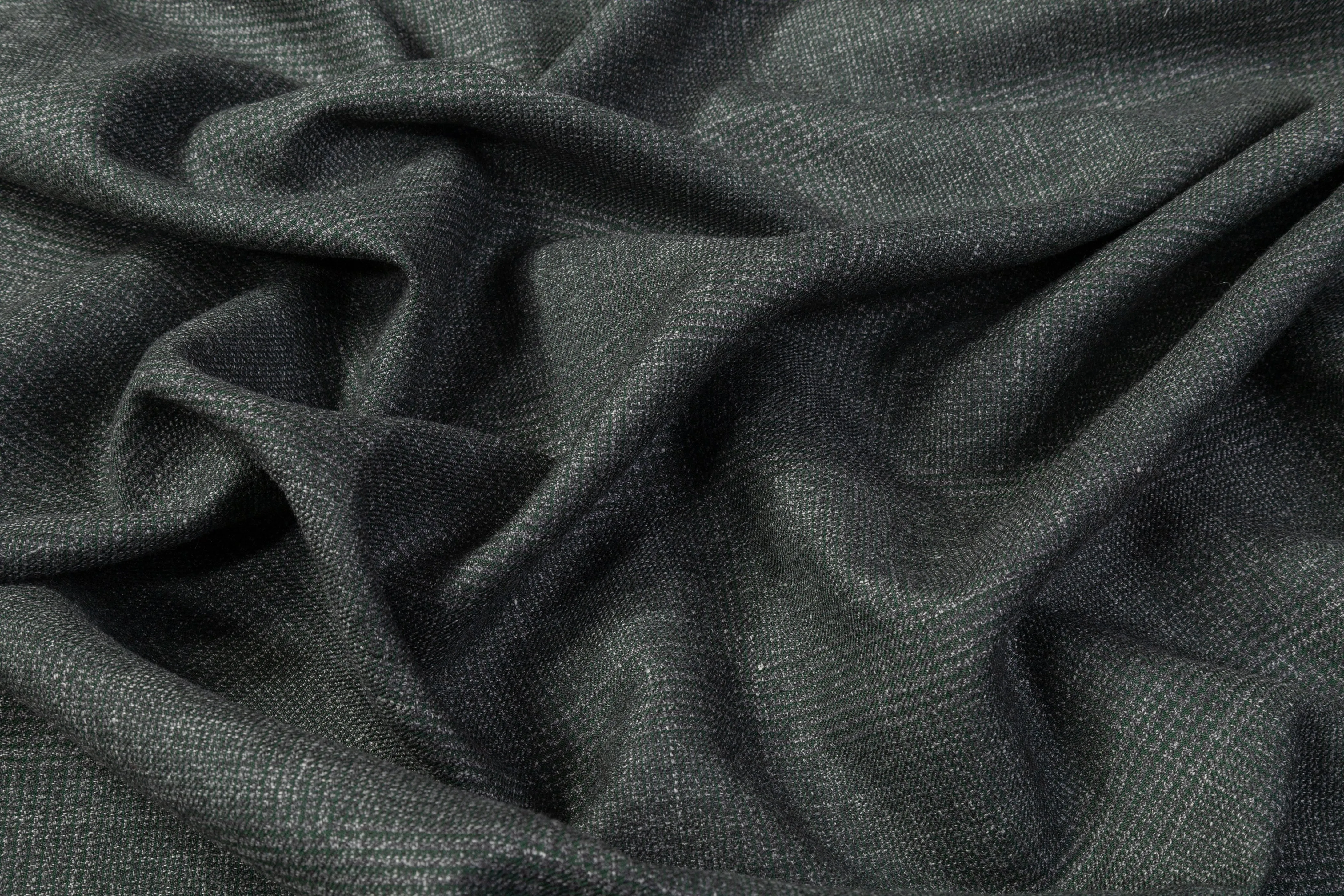 Italian Wool and Linen Suiting - Green