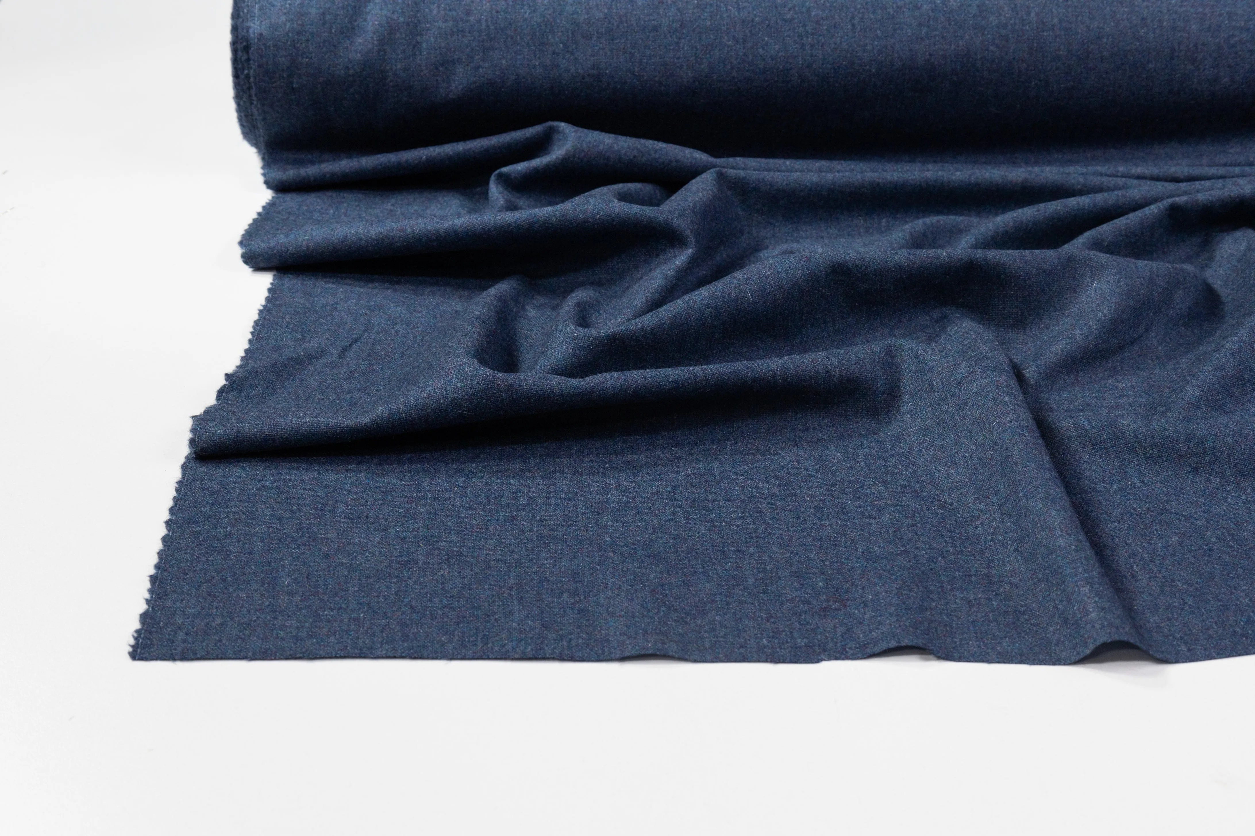 Italian Wool Flannel Suiting - Blue