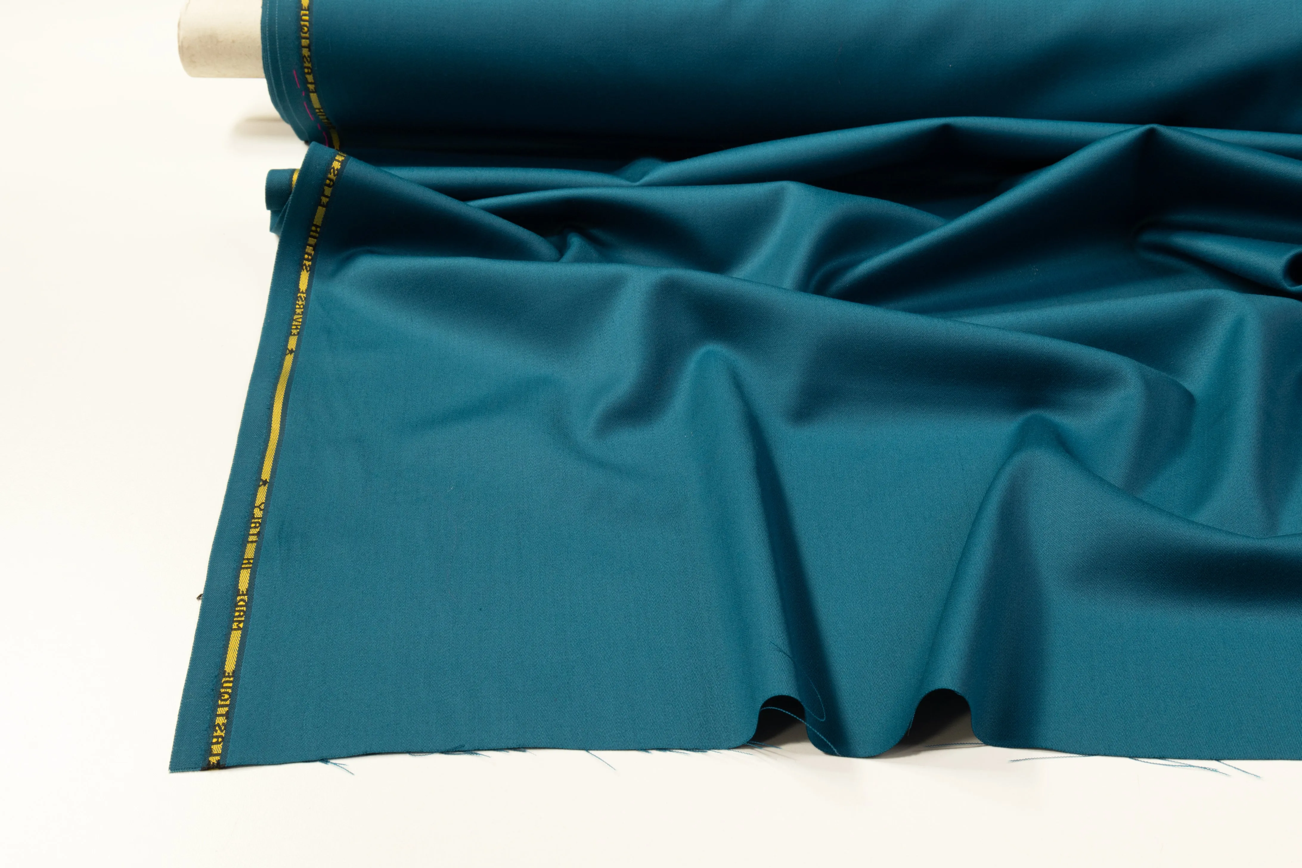 Italian Wool Satin Suiting - Teal