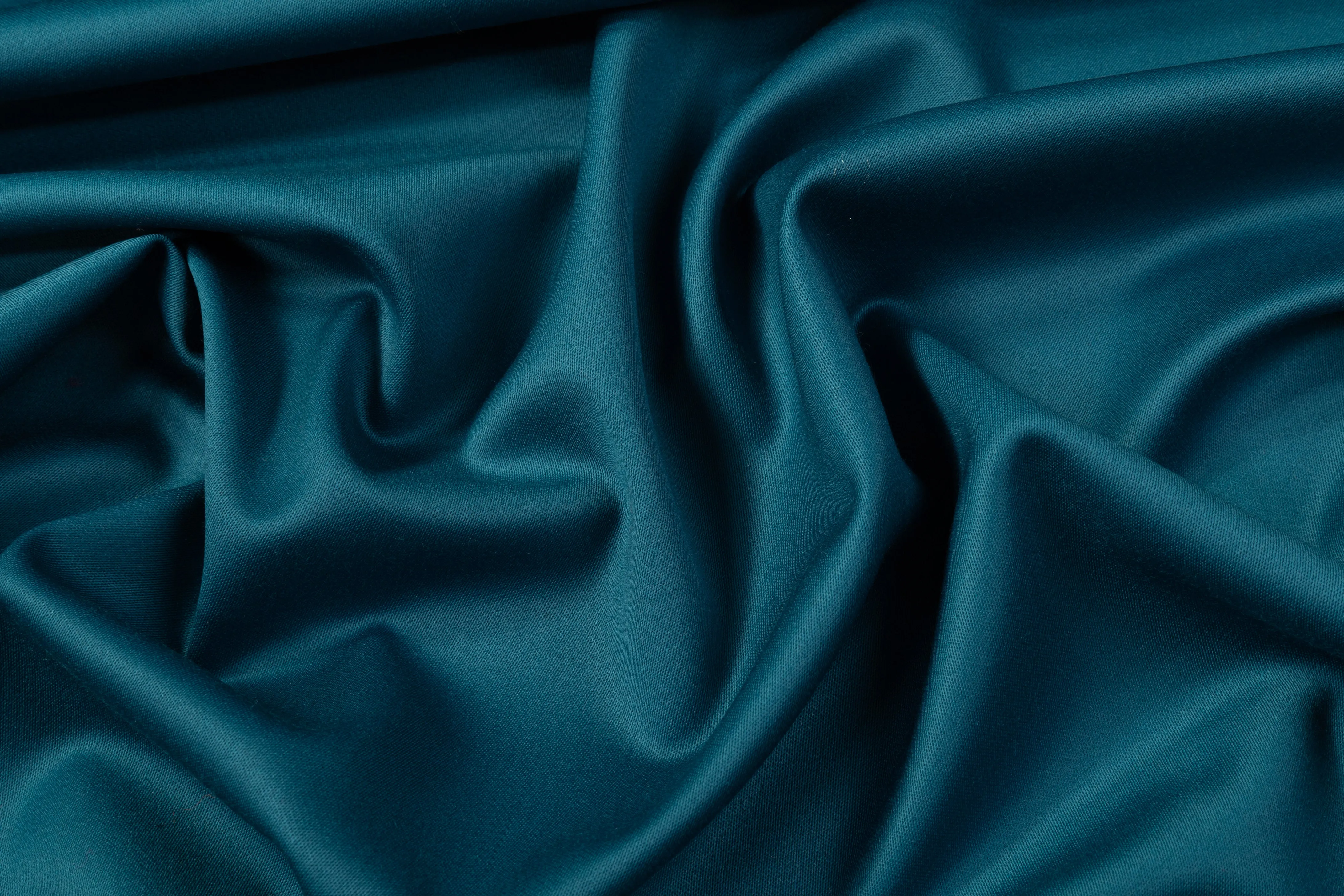 Italian Wool Satin Suiting - Teal