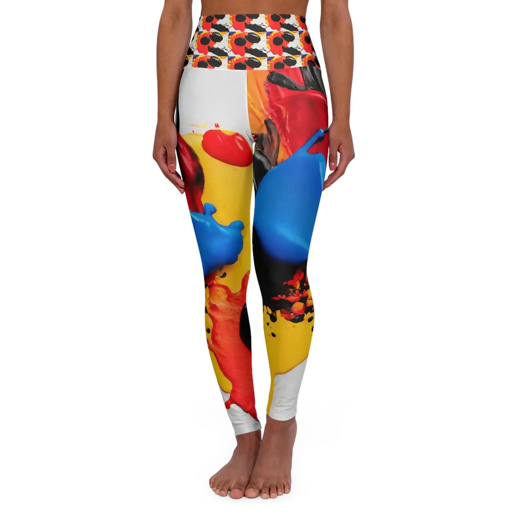 Leggings High Waisted Colorful Yoga Stretch