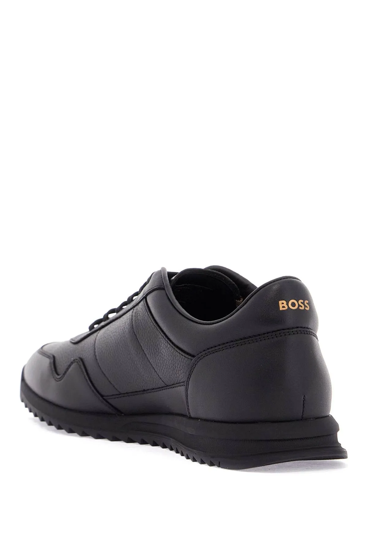 MEN'S BLACK LEATHER MINIMALIST SNEAKERS ZAYN_LOWP_LTTB