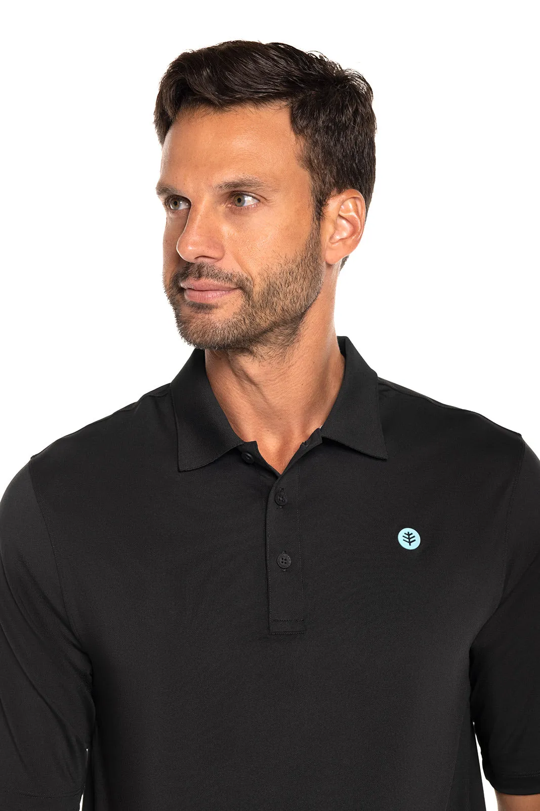 Men's Erodym Short Sleeve Golf Polo  |  Black