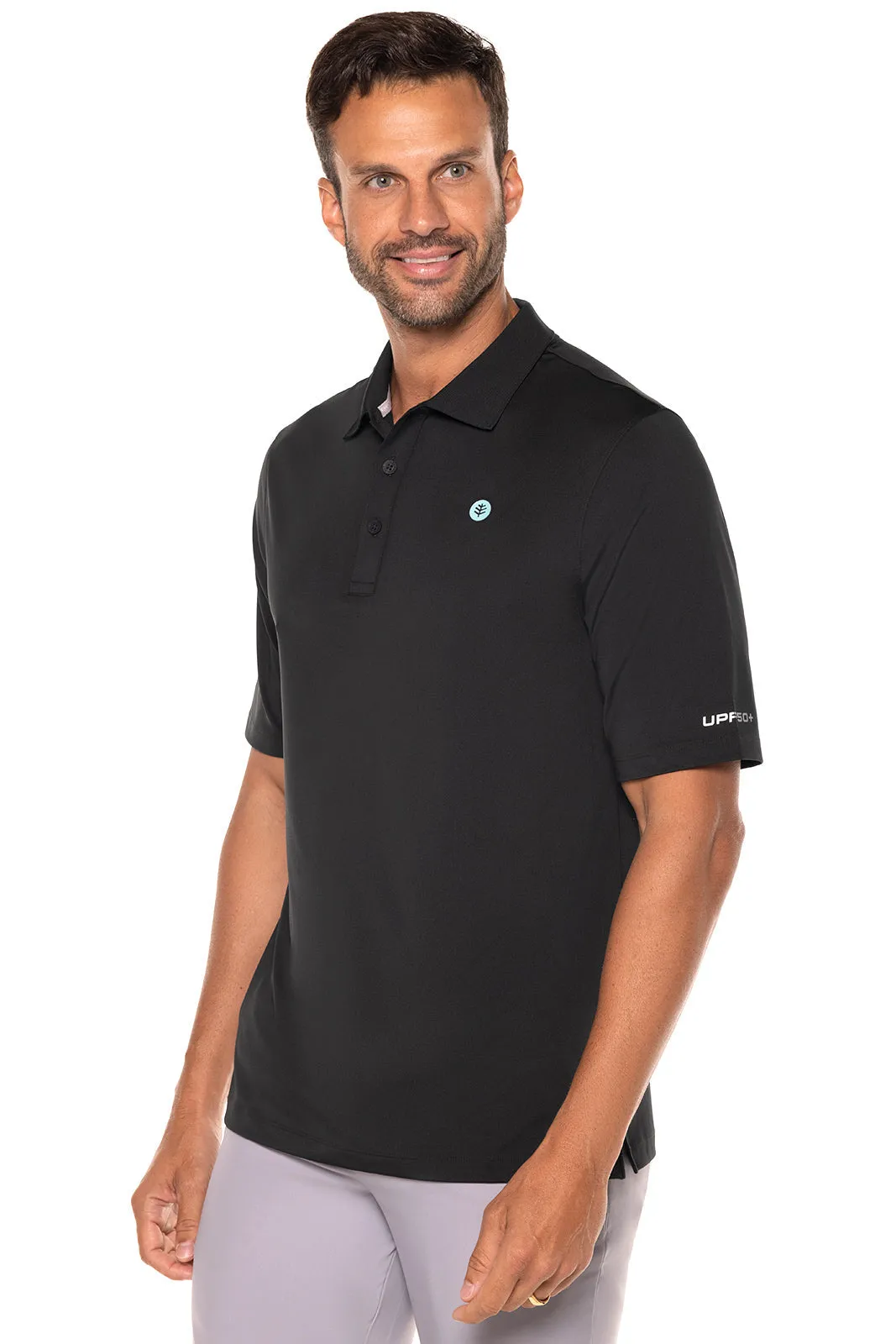 Men's Erodym Short Sleeve Golf Polo  |  Black