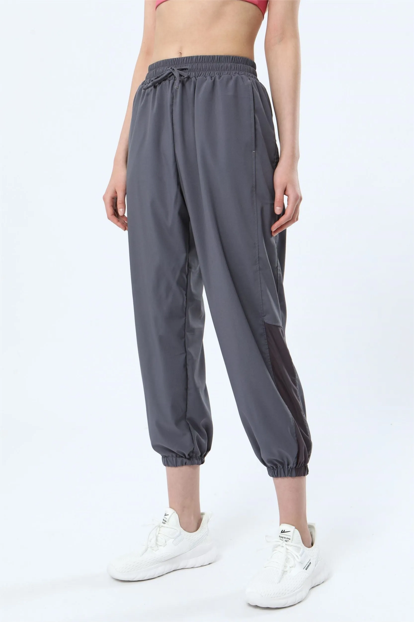 Mesh Panel Jogger Pants