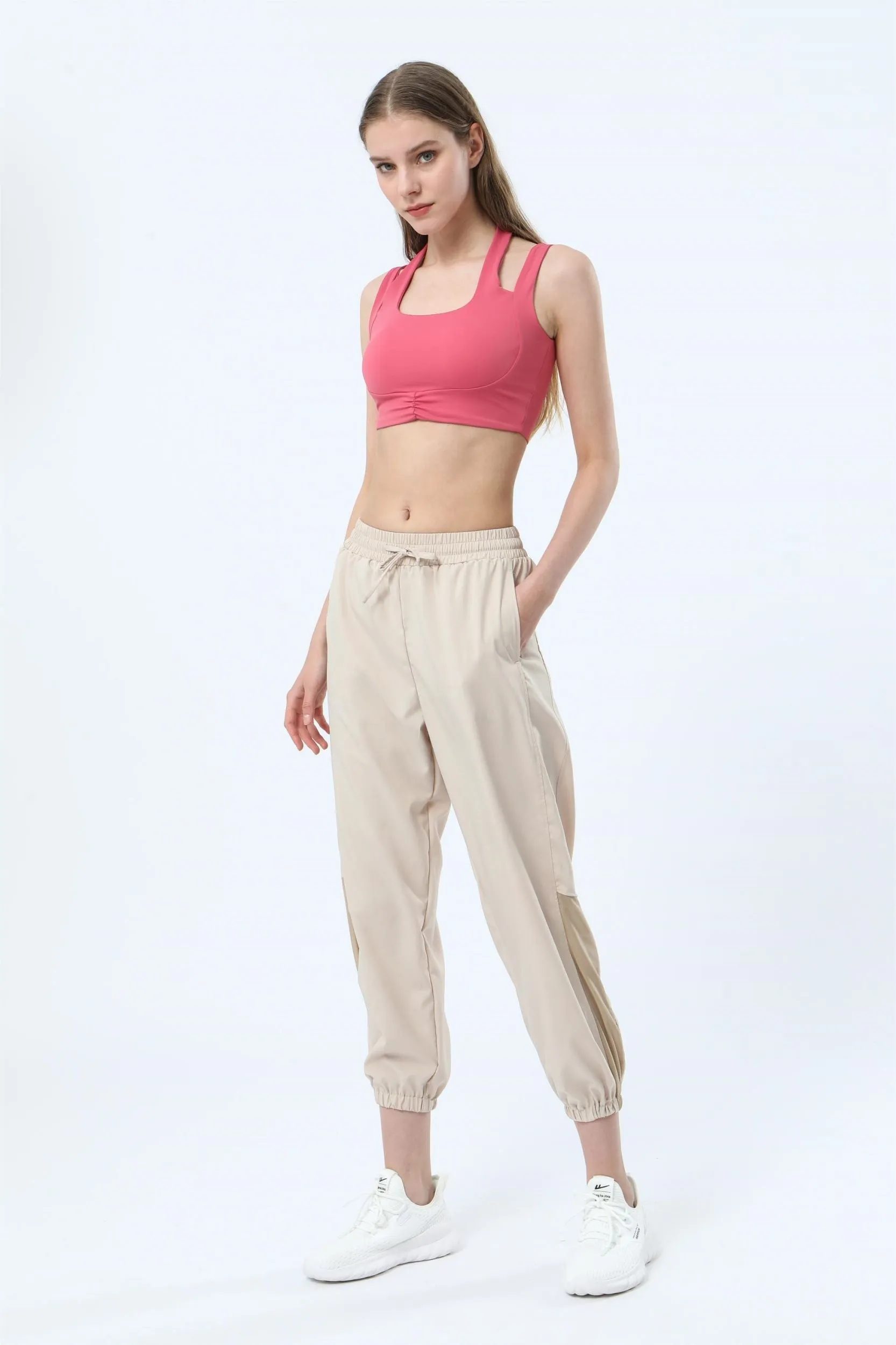 Mesh Panel Jogger Pants