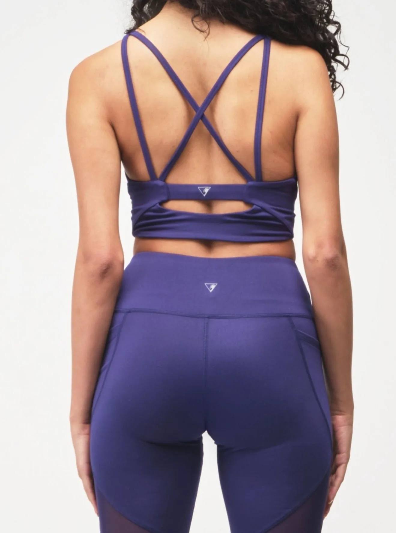 Mesh Sports Bra Top - Navy