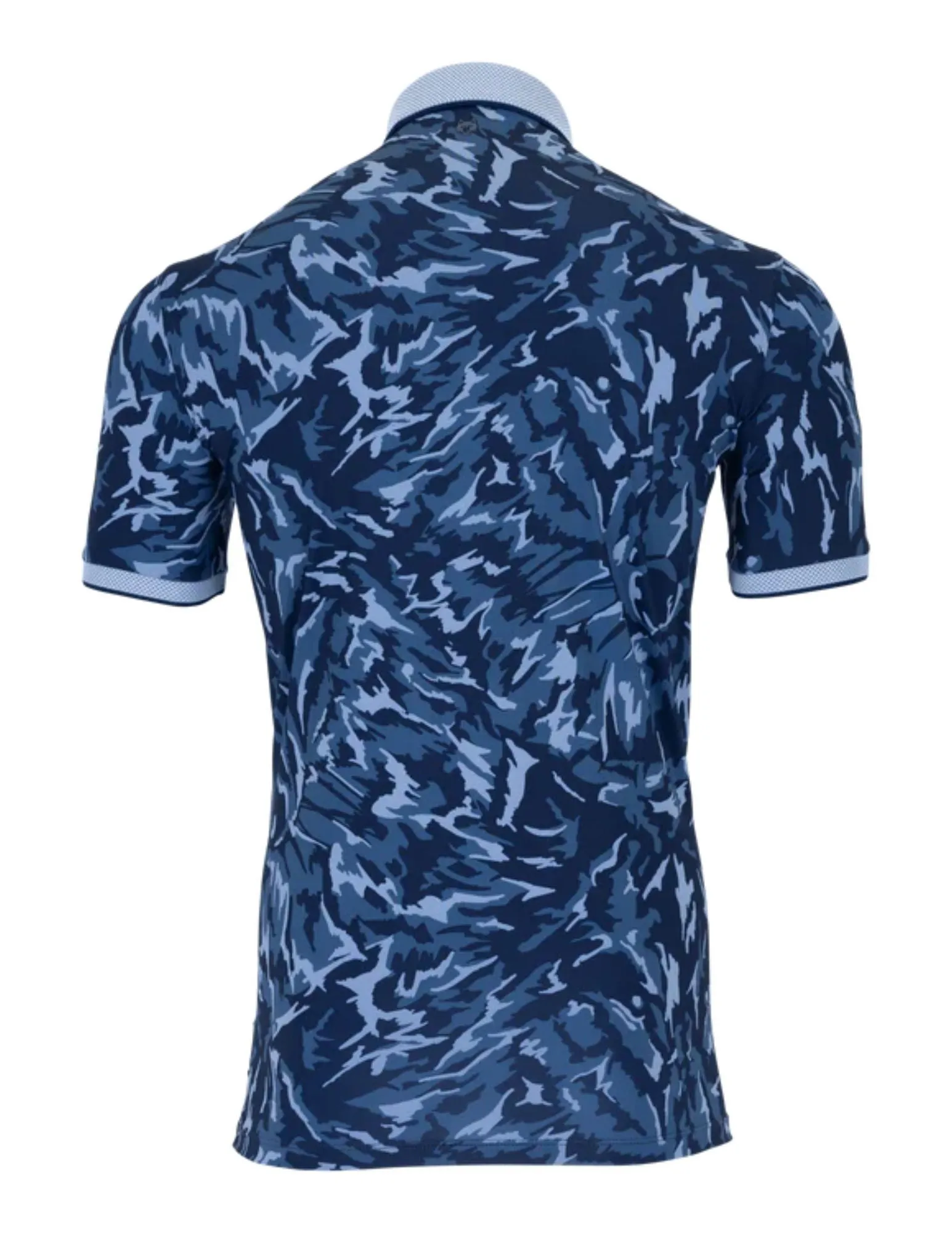 Midas Wolf Camo Polo | Fjord Blue