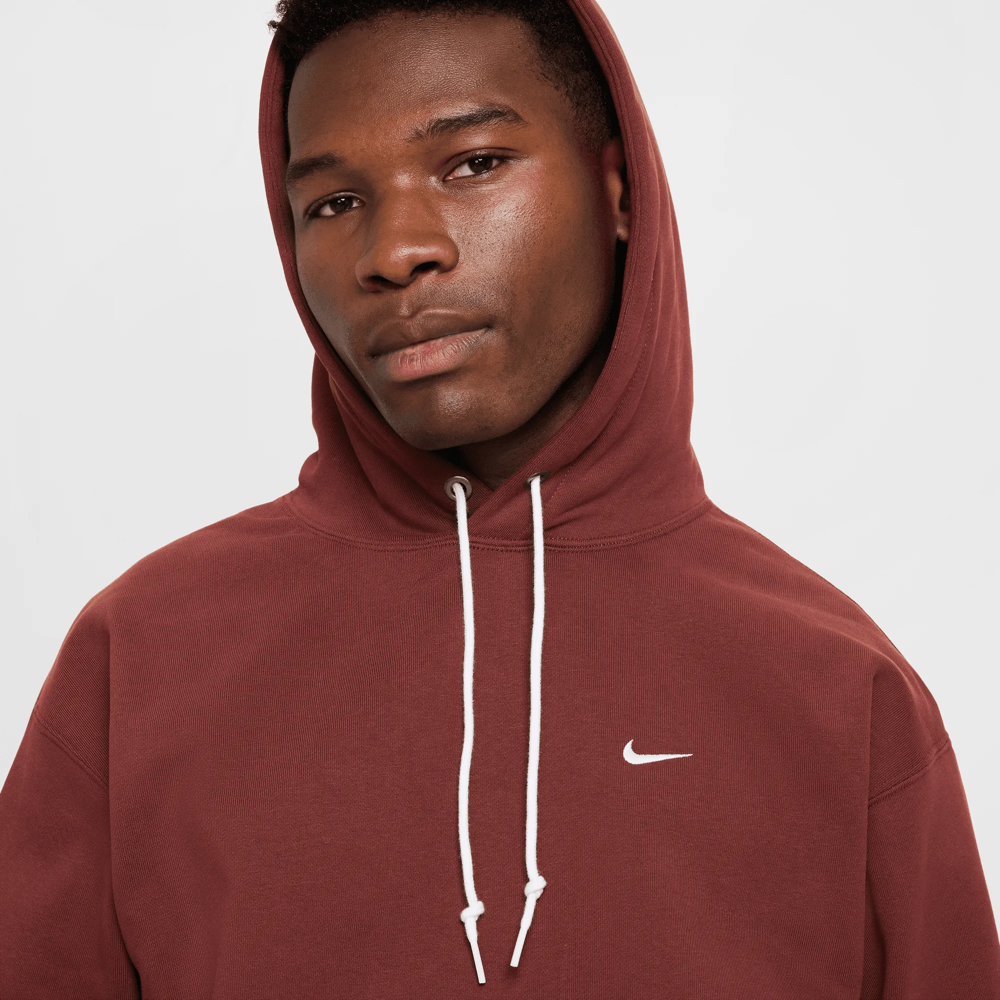 Nike Solo Swoosh Brown Pullover Hoodie