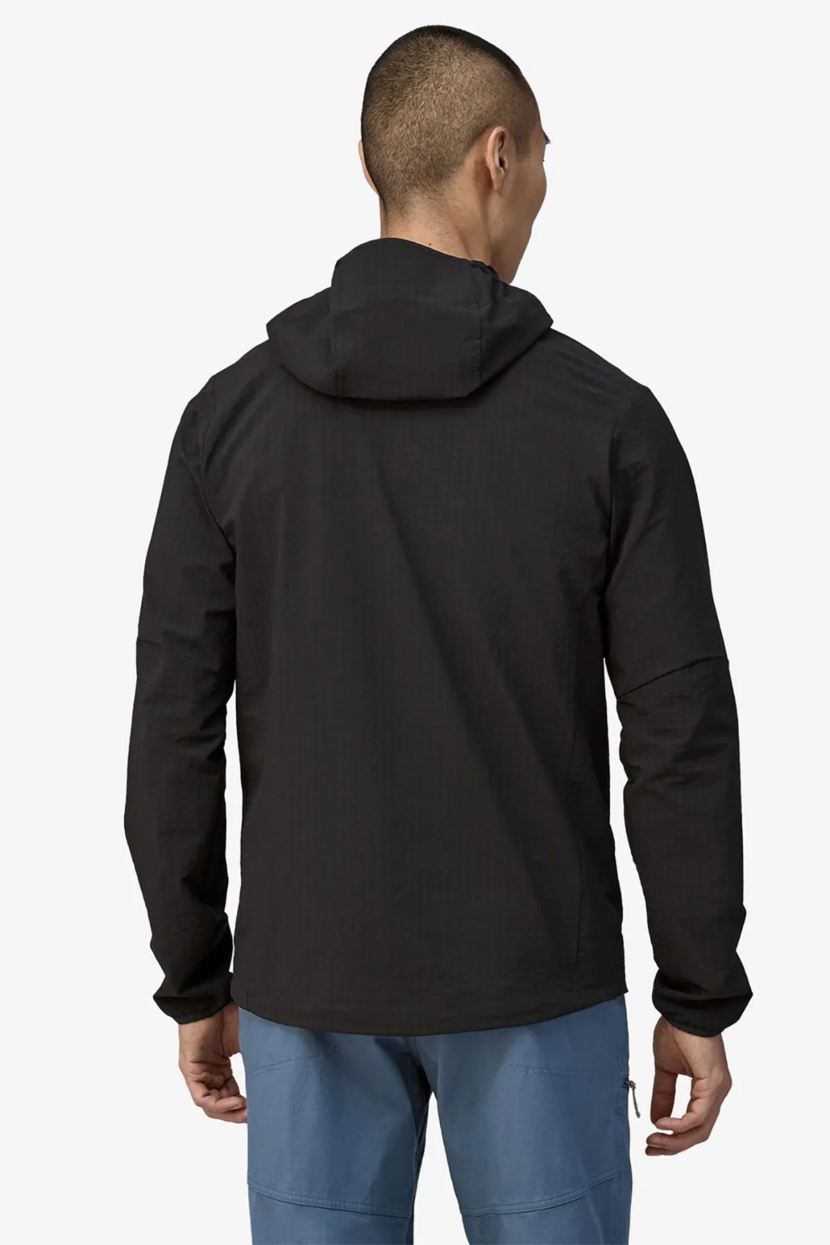 Patagonia Mens R1 TechFace Custom Hoodies, Black