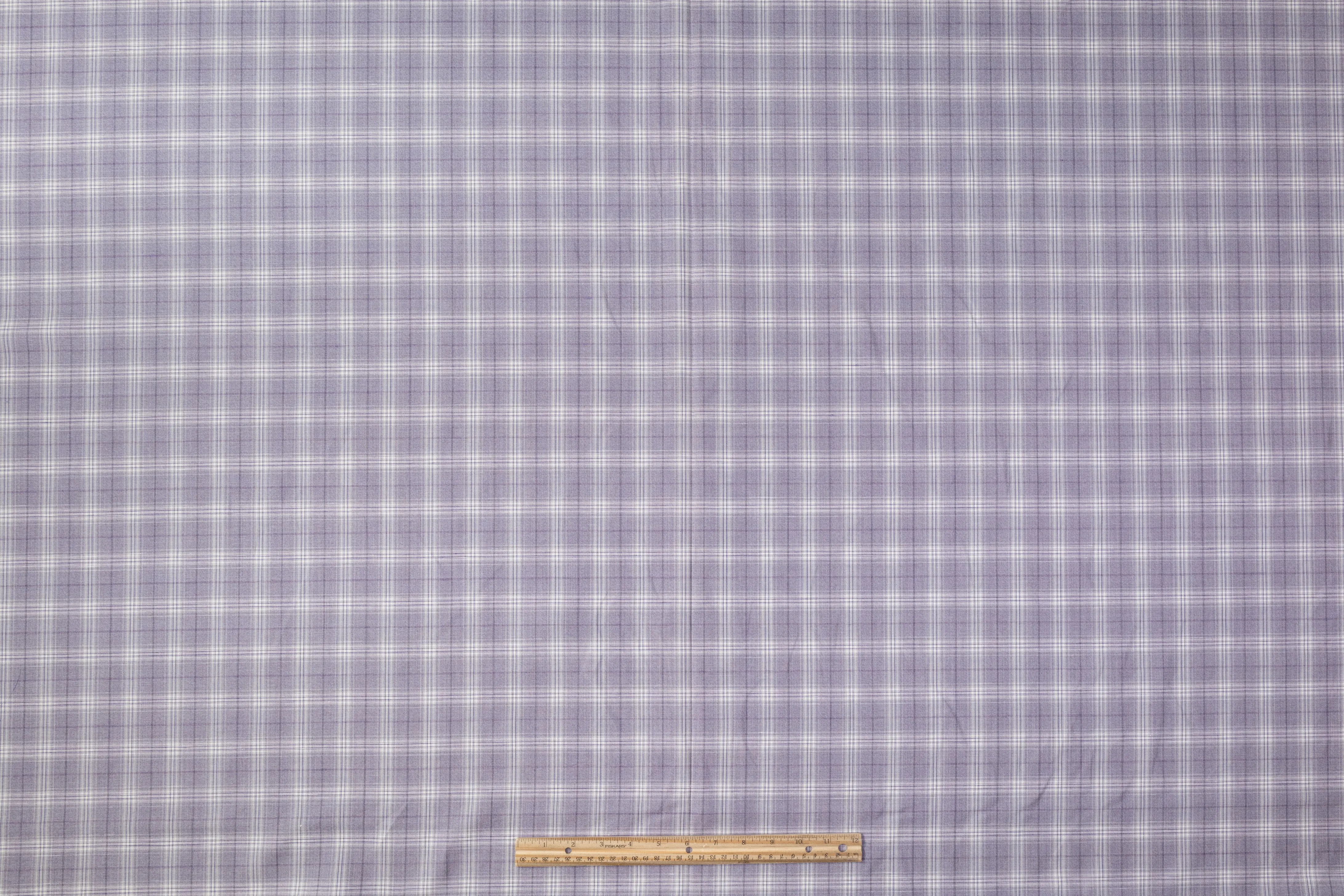 Plaid Italian Wool Suiting - Lavender