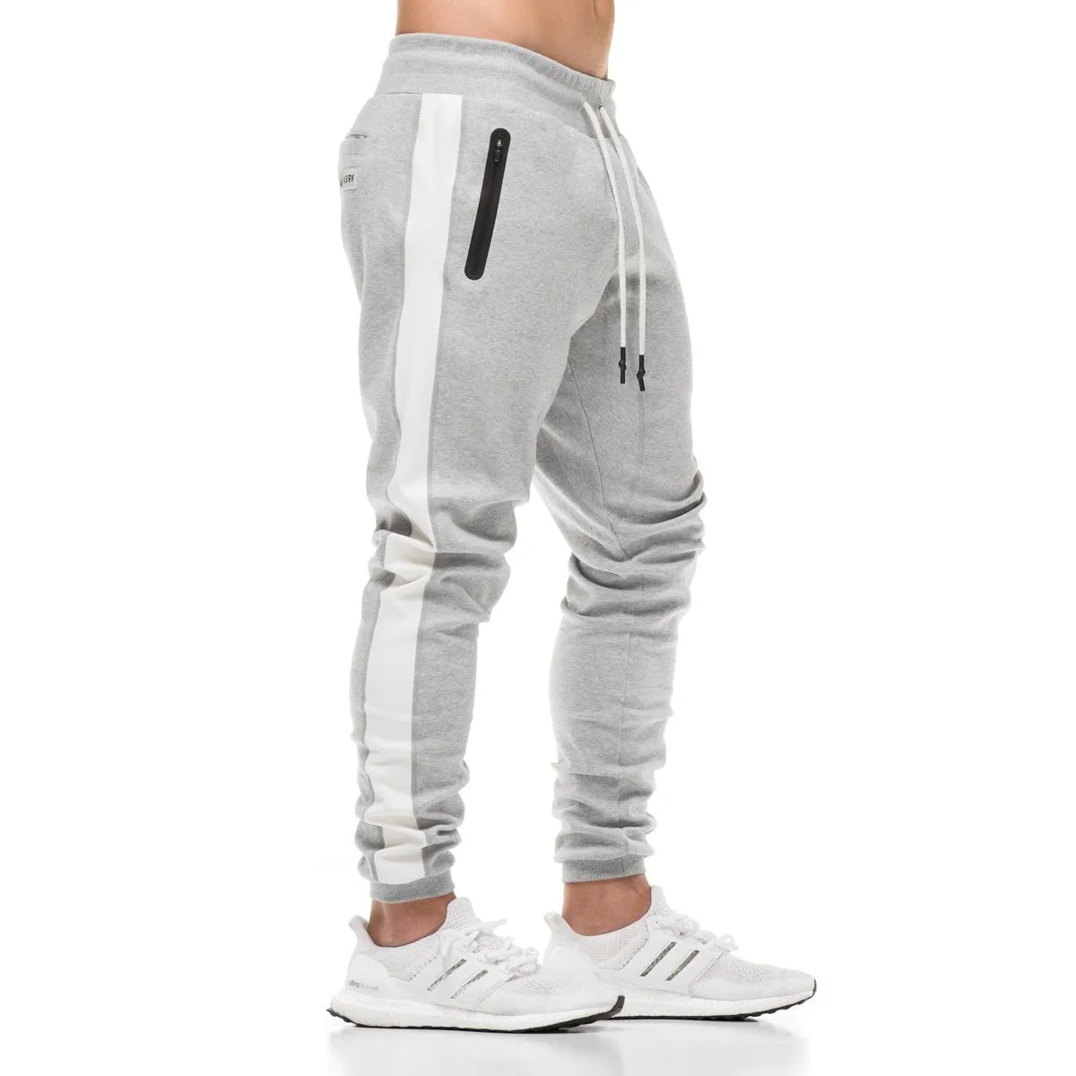 SilverPlus® Mesh Panel Cuffed Jogger - Athletic Grey